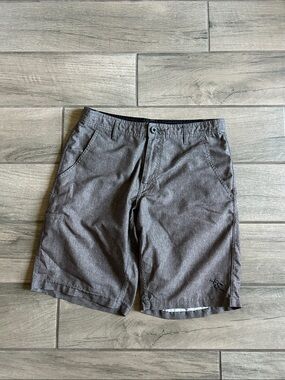 Men's Flat Front Gray Performance Shorts